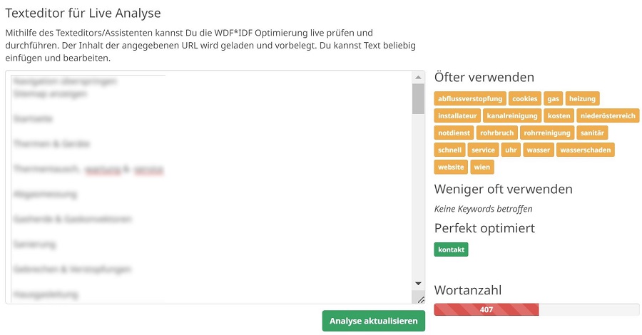 Federfuhrwerk Screenshot Seobility Texteditor SEO für Anfänger